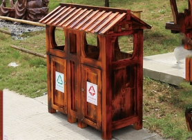 哈爾濱防腐木垃圾箱